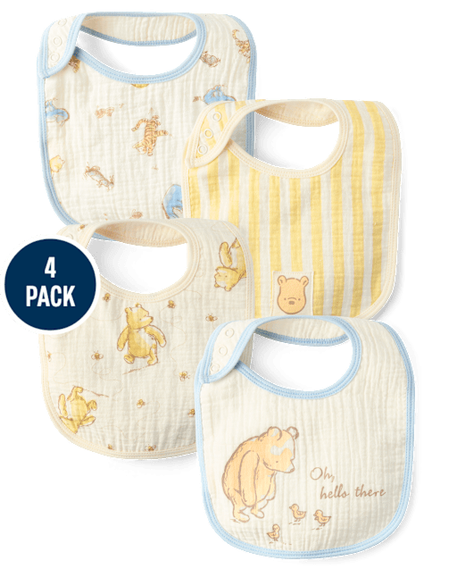 Lot de 4 bavoirs Winnie l'Ourson™ pour bébé
