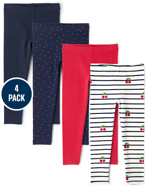 Toddler Girls Print Leggings 4-Pack