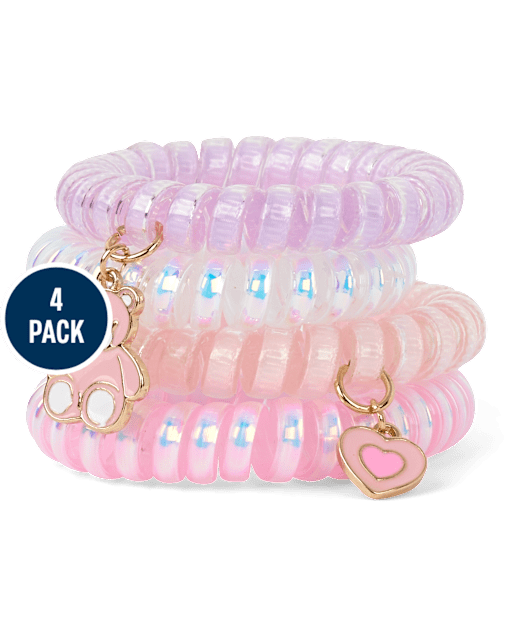Girls Bear Coil Bracelet 4-Pack