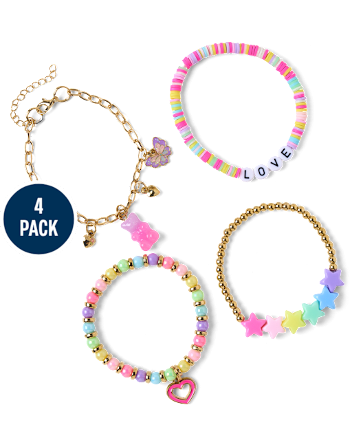 Girls Charm Bracelet 4-Pack