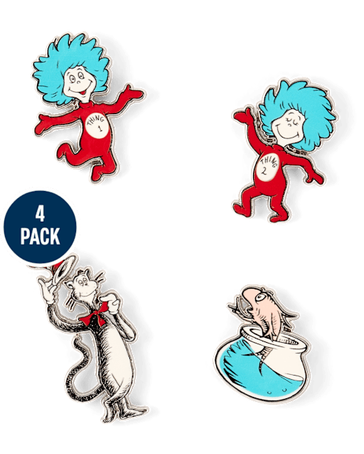 Lot de 4 pins Dr. Seuss Chat chapeauté™ pour filles