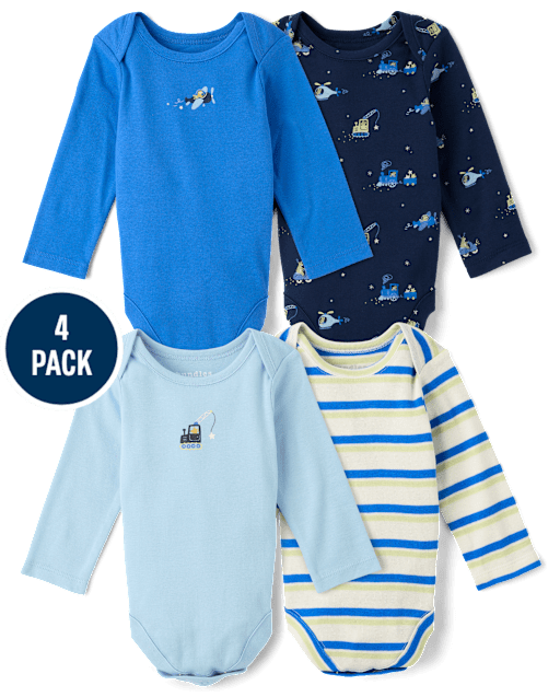 Baby Boys Vehicle Bodysuit 4-Pack