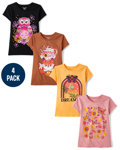 Girls Harvest Graphic Tee 4-Pack
