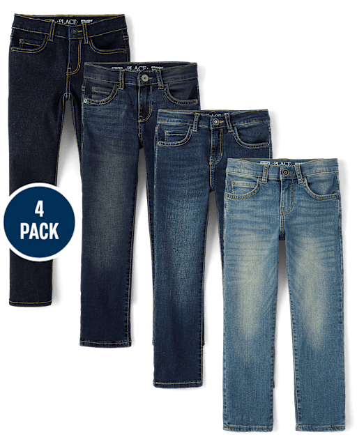 Boys Straight Jeans 4-Pack