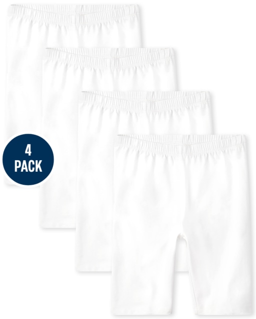 Girls Uniform Knit Bike Shorts 4-Pack