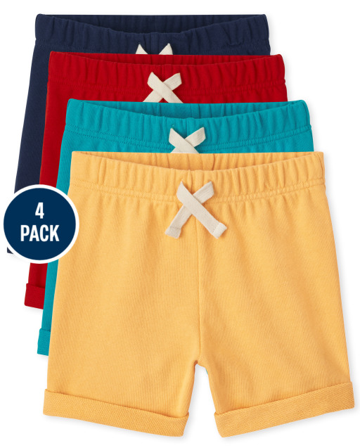 Toddler Boys French Terry Knit Shorts 4-Pack