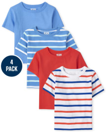 Toddler Boys Striped Top 4-Pack