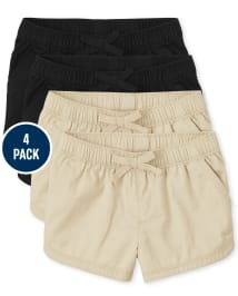 Toddler Girls Pull On Shorts 4-Pack
