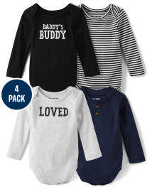 Baby Boys Striped Bodysuit 4-Pack