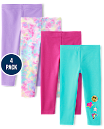 Toddler Girls Tie Dye Leggings 4-Pack