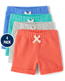 Short en molleton français à revers roulés pour bébés et tout-petits garçons