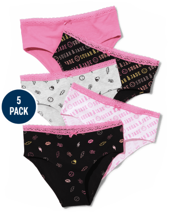 Tween Girls Logo Hipster Underwear 5-Pack