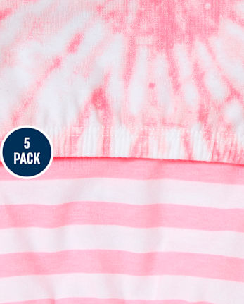 Pack de 5 bralettes con efecto tie-dye para niñas