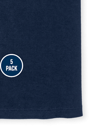 Polo de piqué de uniforme para niña, paquete de 5