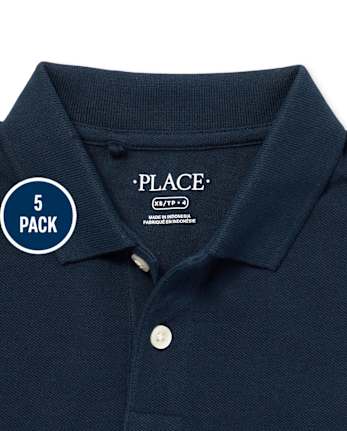 Kids Uniform Soft Pique Polo 5-Pack