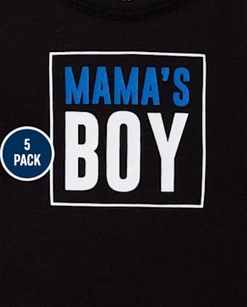 Baby Boys Mama's Boy Bodysuit 5-Pack