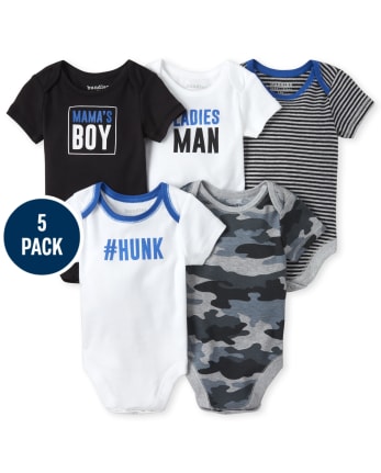 Baby Boys Mama's Boy Bodysuit 5-Pack