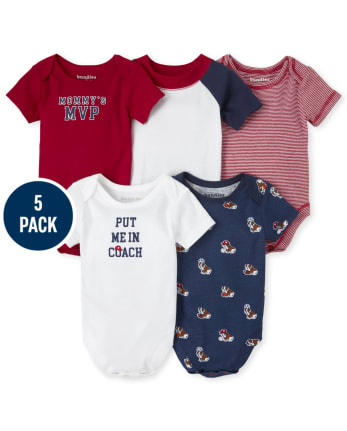 Baby Boys MVP Graphic Bodysuit 5-Pack