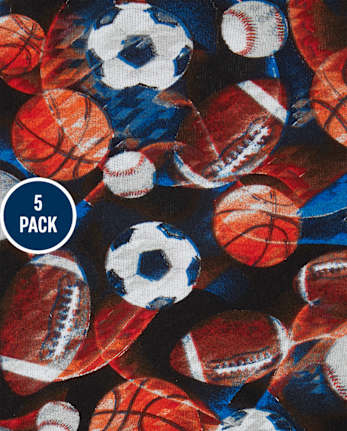 Boys Sports Boxer Brief Underwear 5-Pack