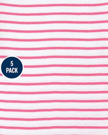 Baby Girls Striped Bodysuit 5-Pack