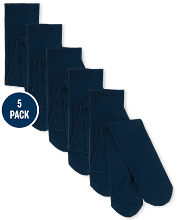 Lot de 5 collants en microfibre pour filles