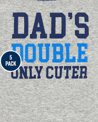 Baby Boys Bulldog Bodysuit 5-Pack