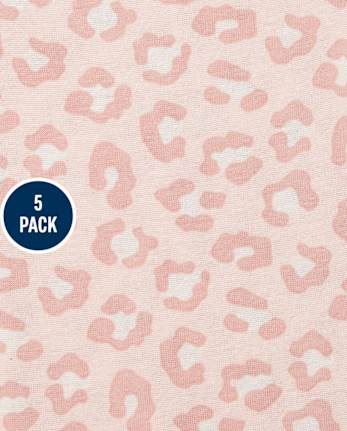 Baby Girls Leopard Bodysuit 5-Pack
