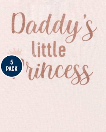 Baby Girls Leopard Bodysuit 5-Pack
