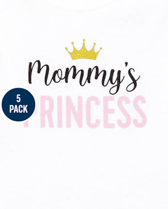 Lot de 5 bodys pour bébé fille