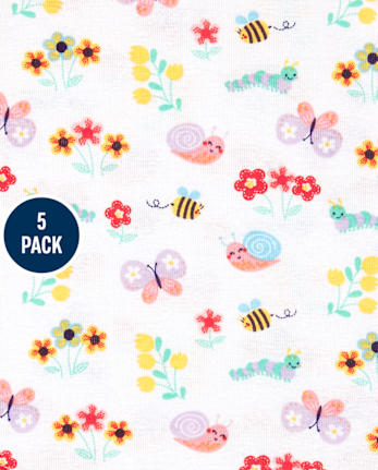 Baby Girls Garden Bodysuit 5-Pack