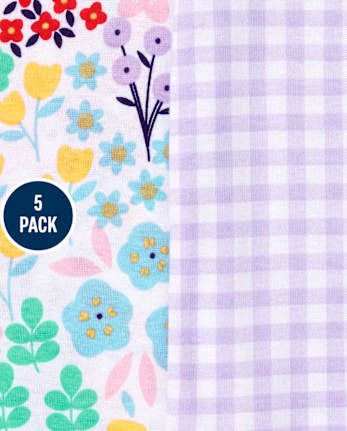 Baby Girls Garden Bodysuit 5-Pack