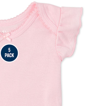 Lot de 5 bodys pour bébé fille