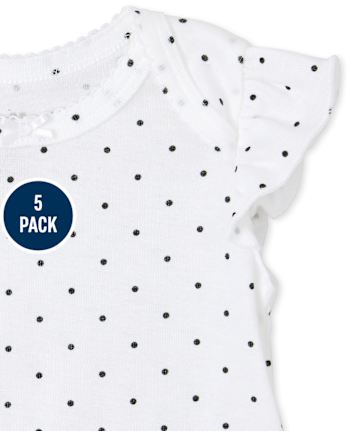Lot de 5 bodys pour bébé fille