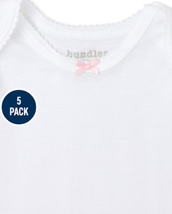 Lot de 5 bodys pour bébé fille