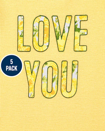 Baby Girls Floral Bodysuit 5-Pack