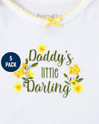Baby Girls Floral Bodysuit 5-Pack