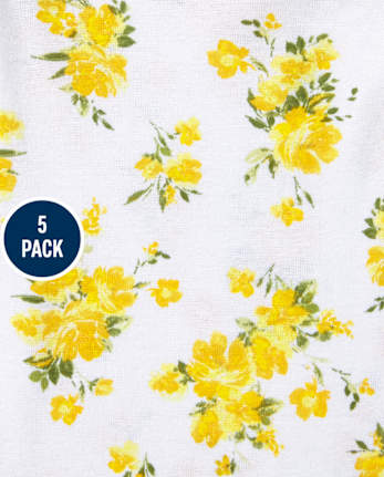 Baby Girls Floral Bodysuit 5-Pack