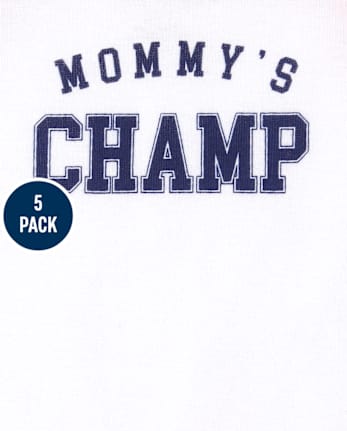 Lot de 5 bodys Champ pour bébé garçon