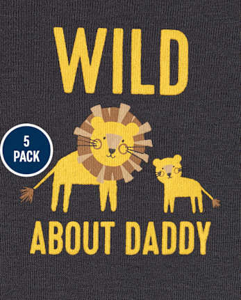 Lot de 5 bodys Safari pour bébé garçon
