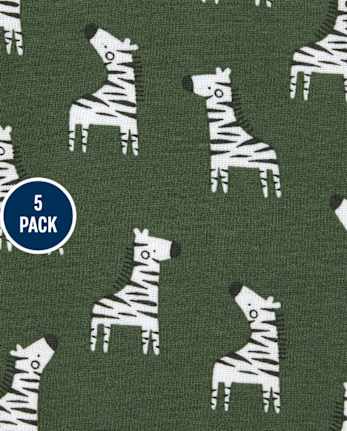 Lot de 5 bodys Safari pour bébé garçon