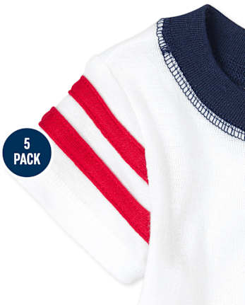 Lot de 5 bodys universitaires pour bébé garçon