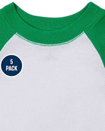 Lot de 5 bodys raglan pour bébé garçon
