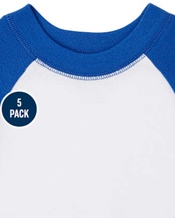 Lot de 5 bodys raglan pour bébé garçon