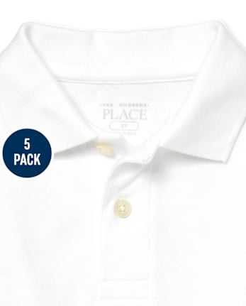 Baby And Toddler Uniform Soft Pique Polo 5-Pack