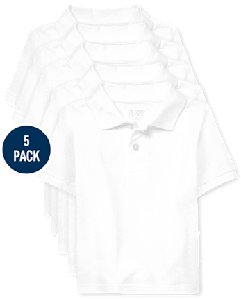 Toddler Uniform Pique Polo 5-Pack
