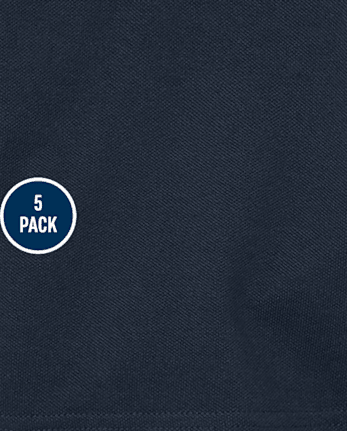 Baby And Toddler Boys Uniform Soft Pique Polo 5-Pack