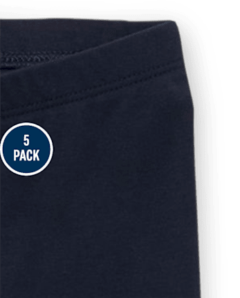 Paquete de 5 calzas para niñas pequeñas