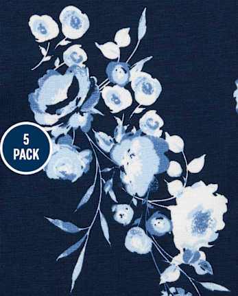Girls Print Capri Leggings 5-Pack