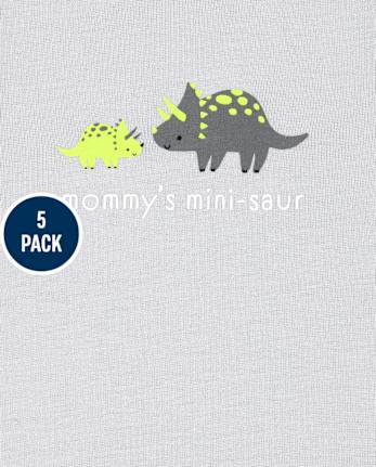 Baby Boys Dino Bodysuit 5-Pack