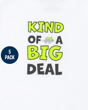 Baby Boys Dino Bodysuit 5-Pack